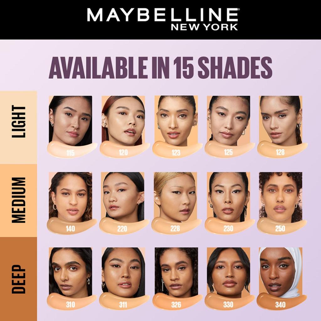 Maybelline Жидкая тональная основа New York Super Stay Lumi Matte 311, стойкость 30 часов, невесомое полное покрытие, не переносится, 35 мл