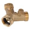 3/4 Inch Brass 2 Way Valve Splitter Hose Pipe Tap Connectors for Garden Irrigation