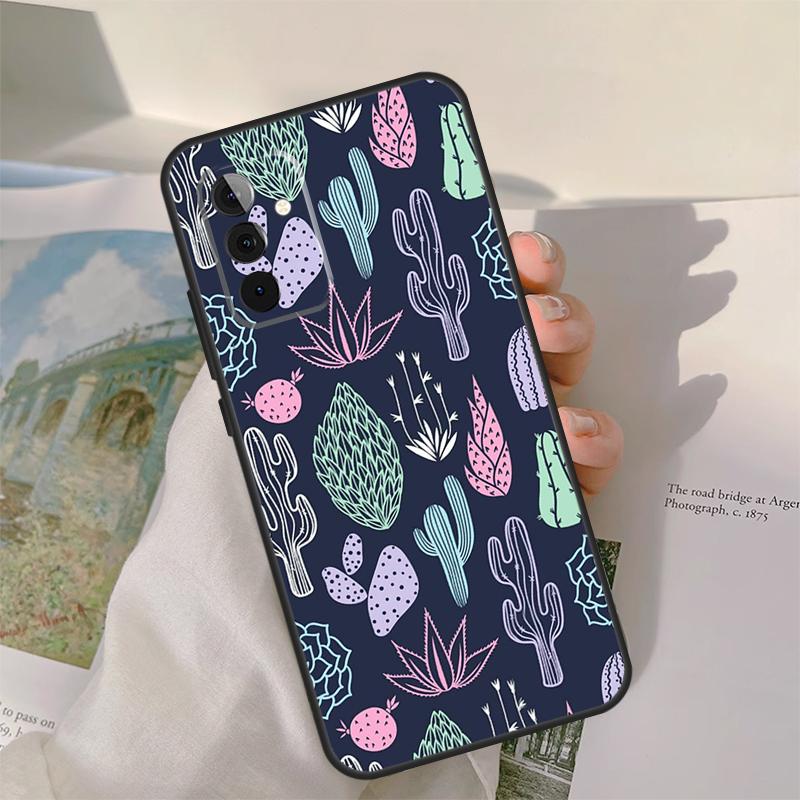 Cactus Pattern Case For Samsung Galaxy A55 A35 A15 A32 A12 A22 A52 A06 A54 A34 A14 A56 A36 A26 A16 A13 A53