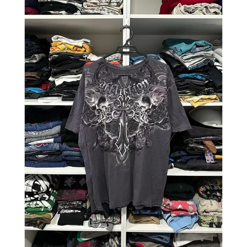 Мужская графическая футболка RogueWave 2000-х годов, размер L, гранж, крылья, новый модный стиль, парные топы