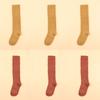 6 Pairs Spring Autumn Women's Terry Knee Socks Thick Warm Harajuku High Quality Long Cotton Socks Soft Casual Sport Socks Female