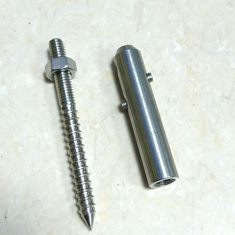 1pcs Wood Grain Screw Connector Wire Rope Joint Lock Buckle Connection Terminal Stair Guardrail Tightening 304 stainless steel