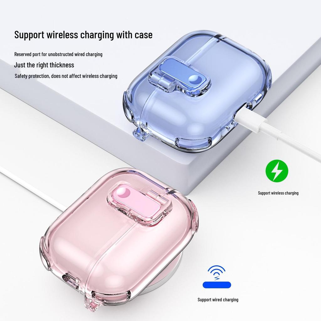 Защитный чехол для Bluetooth-наушников AirPods Pro 3/2 & 4 с крышкой, открывающейся автоматически