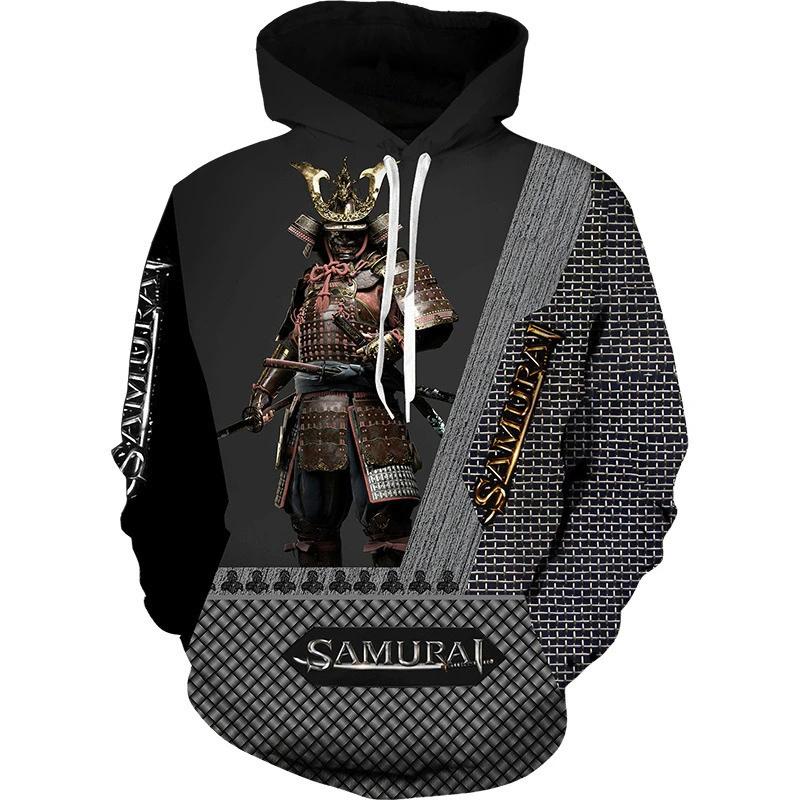 New Hot Anime 3d Hoodies Japanese Samurai Sweatshirt Men And Women Fashion Black Pullover Autumn And Spring Men's Clothing