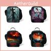 Stranger Things Insulated Lunch Box Bag Durable Oxford Backpack For Outdoor Picnic And Beach With Smooth Zipper