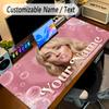 Large Mouse PadSabrina Carpenter Custom Name Text Personalized Desk Mat Non Slip Gaming Pad