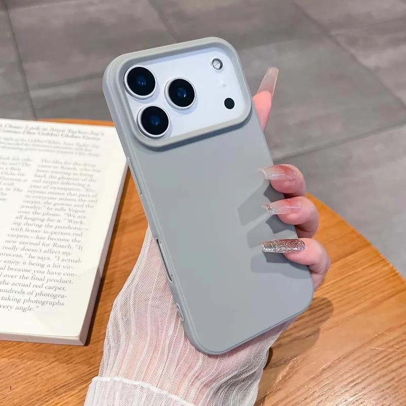 Роскошный матовый чехол из силикона TPU конфетного цвета с мягким на ощупь покрытием для IPhone 17 Air 16E 15 14 13 Pro Max, устойчивый к пятнам, противоударный чехол