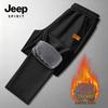 JEEP SPIRIT Мужские зимние флисовые повседневные брюки широкого кроя