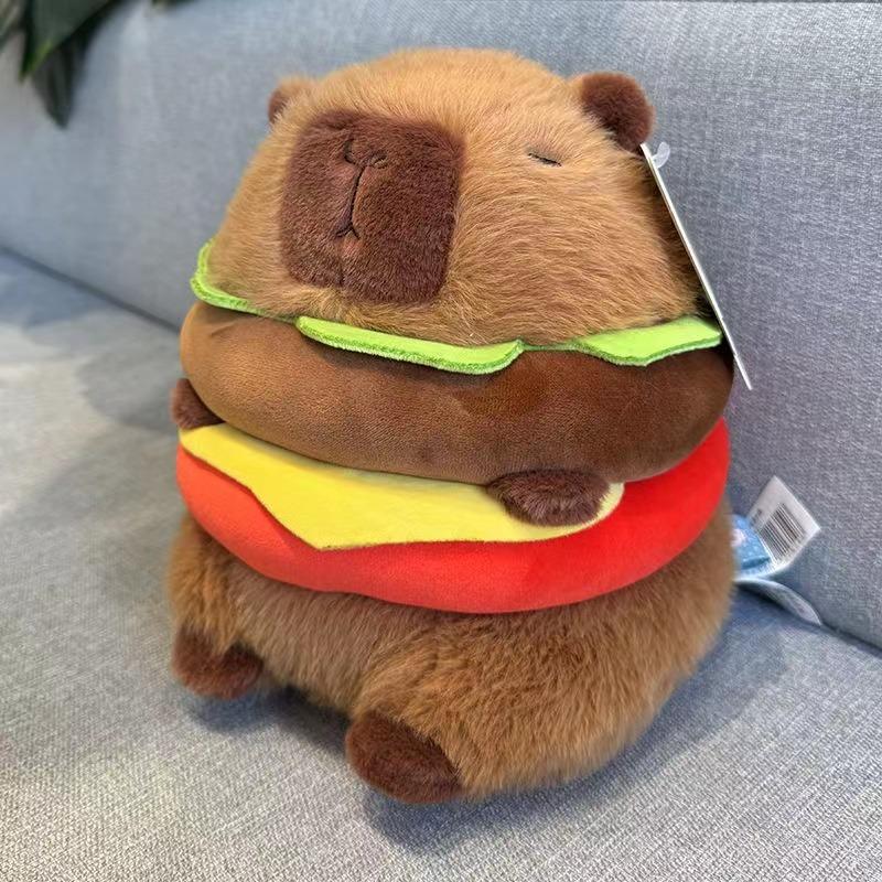 Гамбургская Капибара, плюшевая игрушка, пушистая плюшевая кукла Kawaii, имитация капибары, аниме, милые мягкие игрушки, мягкий плюшевый подарок, детские игрушки