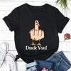 Одежда для женщин Футболки Утка Ты Забавные Графические Футболки Женские Повседневные Топы Аниме Футболки Мультяшная Графическая Футболка Футболка Одежда