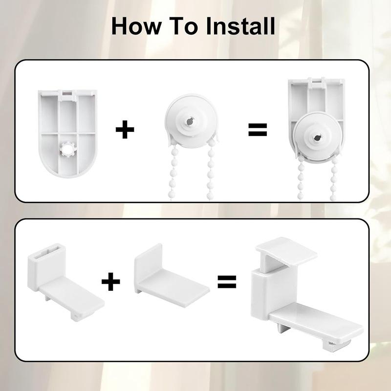 8/16 шт. 17 мм фурнитура для рулонных штор, монтажный кронштейн, набор цепочки с бусинами, контроллер для штор, жалюзи, ремонт