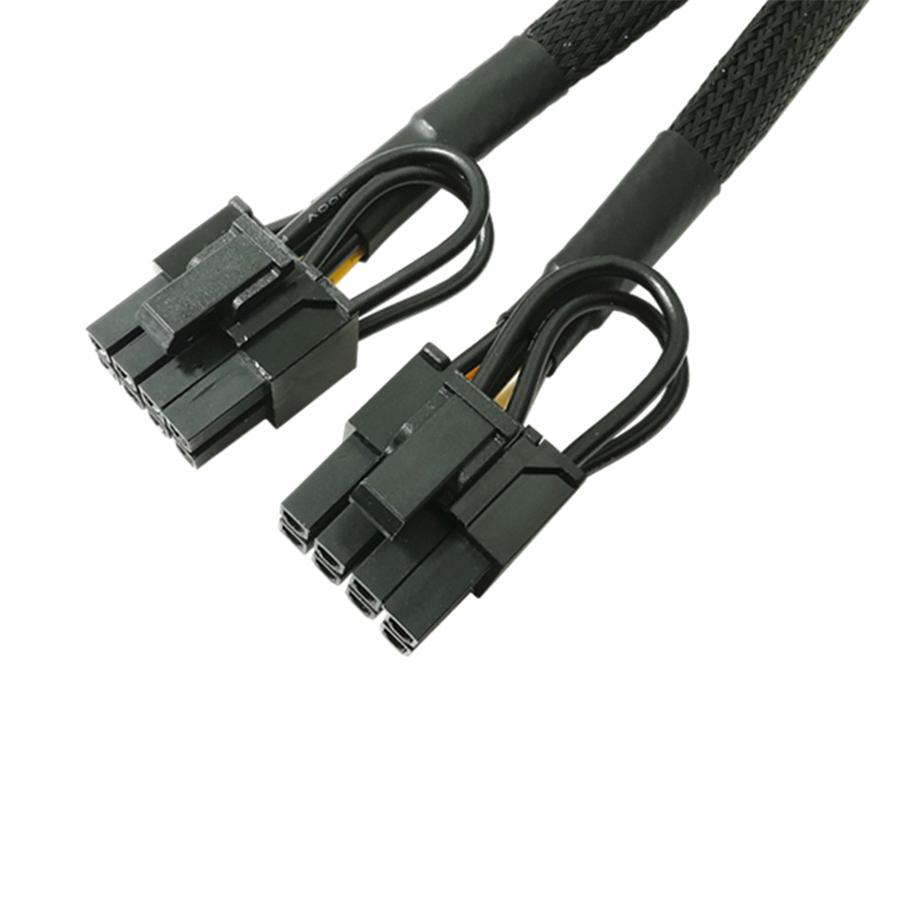 10 шт. 22 см GPU PCIE 8-контактный гнездовой на двойной 2x 8 (6 + 2) Пин Папа Адаптер питания PCI Express Плетеный Y-образный разветвитель Удлинительный кабель