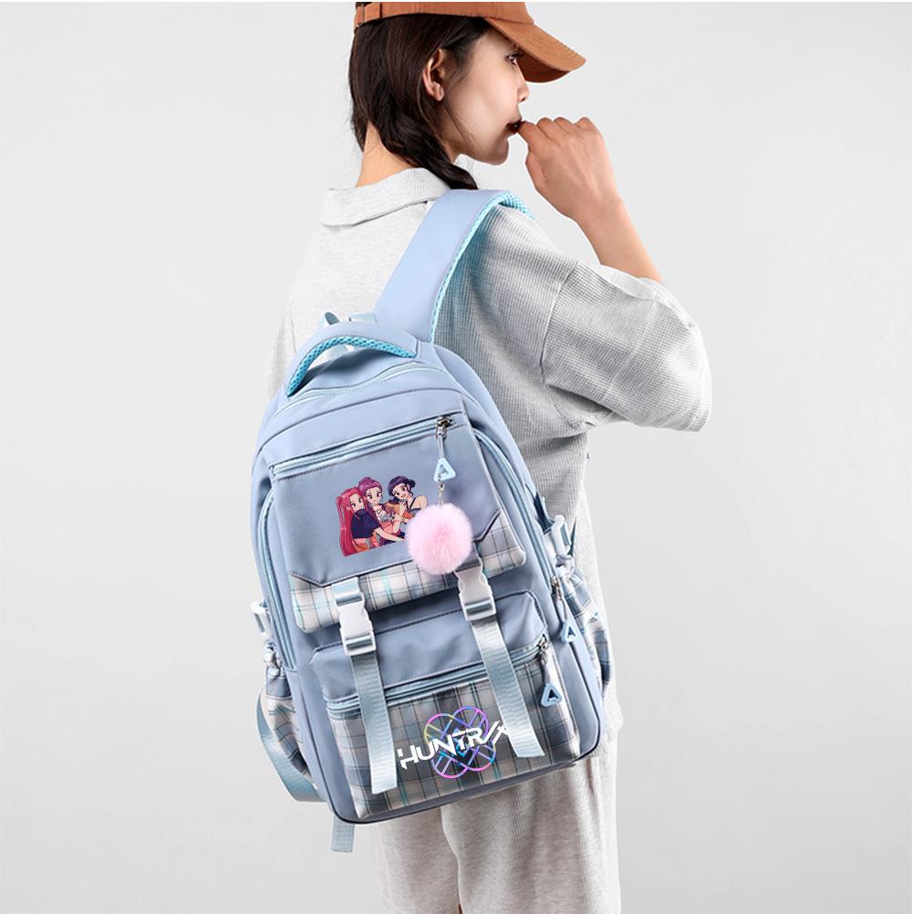 Anime Cartoon K-Pop Printed Large Capacity Backpack for Teenger Student Girl Boy Schoolbag Bookbag Kid Gift Women Waterproof Travel Bag Mochila