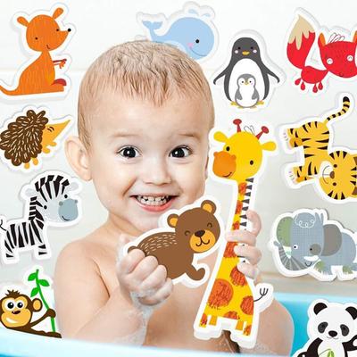 Детская Ванная Комната Ванна Мягкий ЭВА Наклейка для Раннего Развития DIY Наклейки-Пазлы Игрушки Нетоксичные Детские Развлечения Пена Морские Животные Набор Игрушек для Ванны