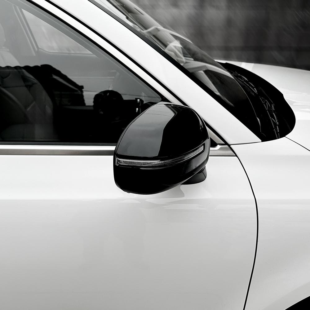 For Kia Telluride 2020-2025 2pcs Bright Black Side Door Rearview Mirror Cover Trim Accessories LHD/RHD