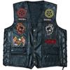 Denim Vest Leather Jacket Shoulder Vest With 11 Embroidered Patches Harley Shoulder Leather Motorcycle