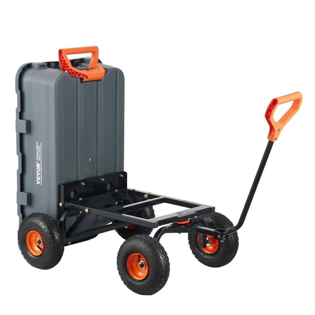 Poly Garden Dump Cart Heavy-duty Yard Carts and Wagons 800 lbs 10" Tires