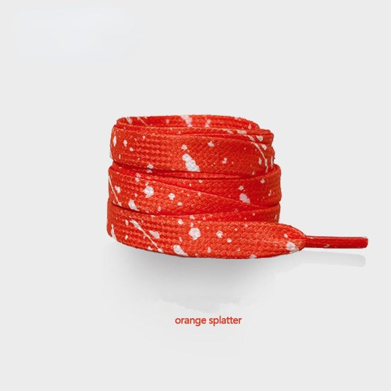 NO.8 красочные всплеск чернил AF1 шнурки женские позолоченные мужские красные черные спортивные повседневные баскетбольные кроссовки с ручной росписью шнурки 100/120/140/160