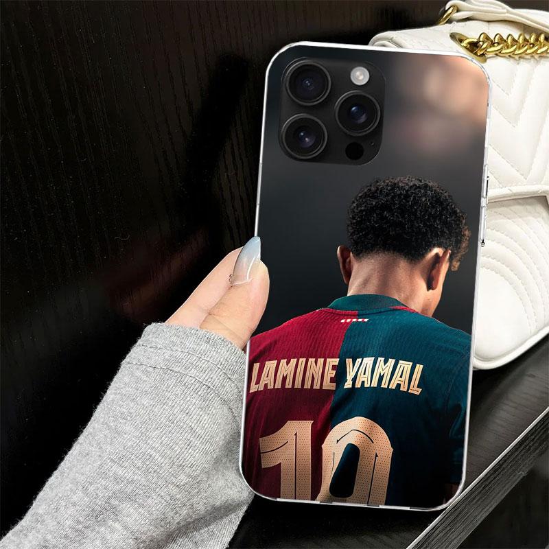 Чехол L-Lamine Y-Yamal 19 для iPhone 17 Air 16 16E 15 14 11 Pro Max, мягкий чехол для телефона 12 13 Mini 7 SE 2020 8, силиконовый черный чехол