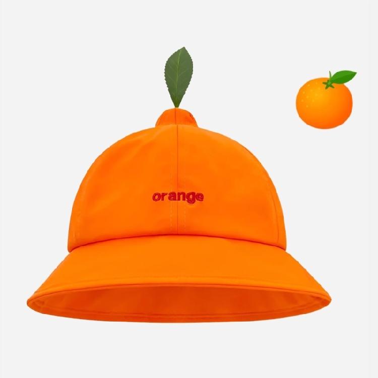 Stylish Tangerine Fisherman Hat With Sun Protection Baseball Cap Beret Suitable For Males Females And Kids