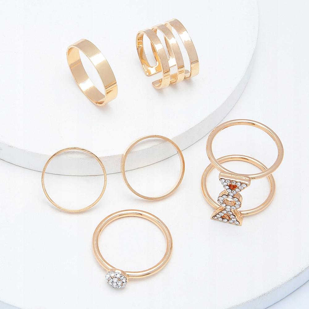 Gold Retro Punk Boho Ring Set 68