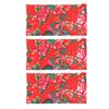 3 Pcs Face Cover Scarf Sun Proof Quick Dry Red Flower Printed Neck Gaiter for Outdoor Activities