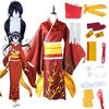 Аниме Bungou Bungo Stray Dogs 4 Izumi Kyouka Косплей Платье-кимоно Юката Хэллоуин Kyouka Парик Сабо Аксессуары Костюмы