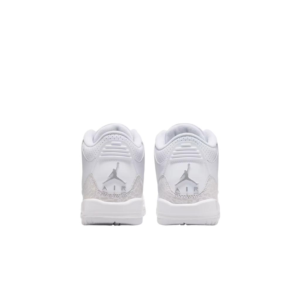 Air Jordan 3 Retro GS Pure Money 2025 Детские кроссовки Белый Металлик-Серебристый DM0967-111