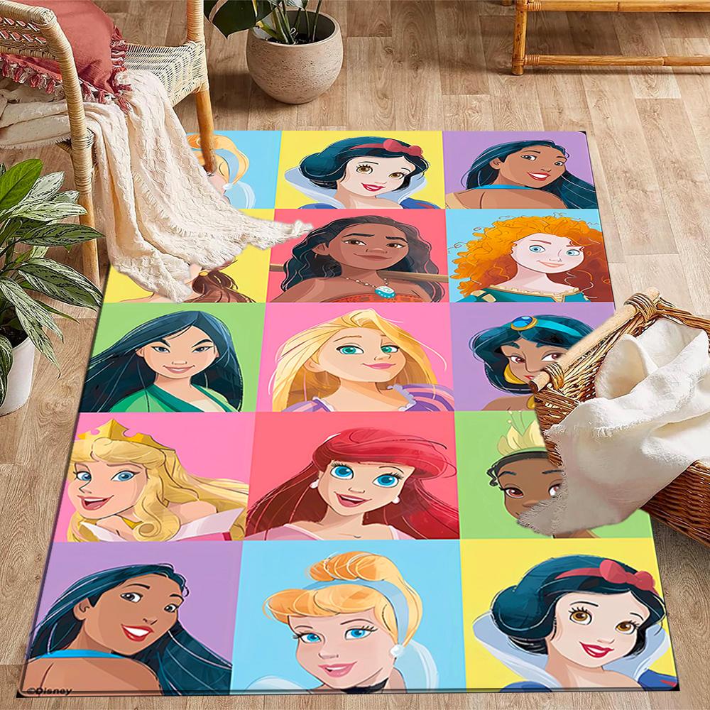 Disneyland Celebration Night Disney Cartoon Theme Anti-Slip Rug - Polyester, Home Decor, Suitable for Bedrooms, Living Rooms, Doorways, and Studios