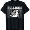 Маскот Бульдоги Командный дух Винтажная футболка для спортивного болельщика(1)