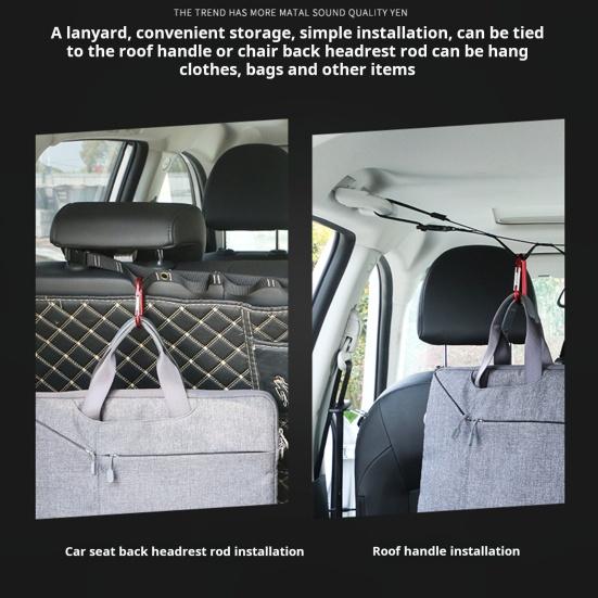 Автомобильная вешалка для одежды из нейлона с регулируемой длиной, дорожная бельевая веревка для автомобиля