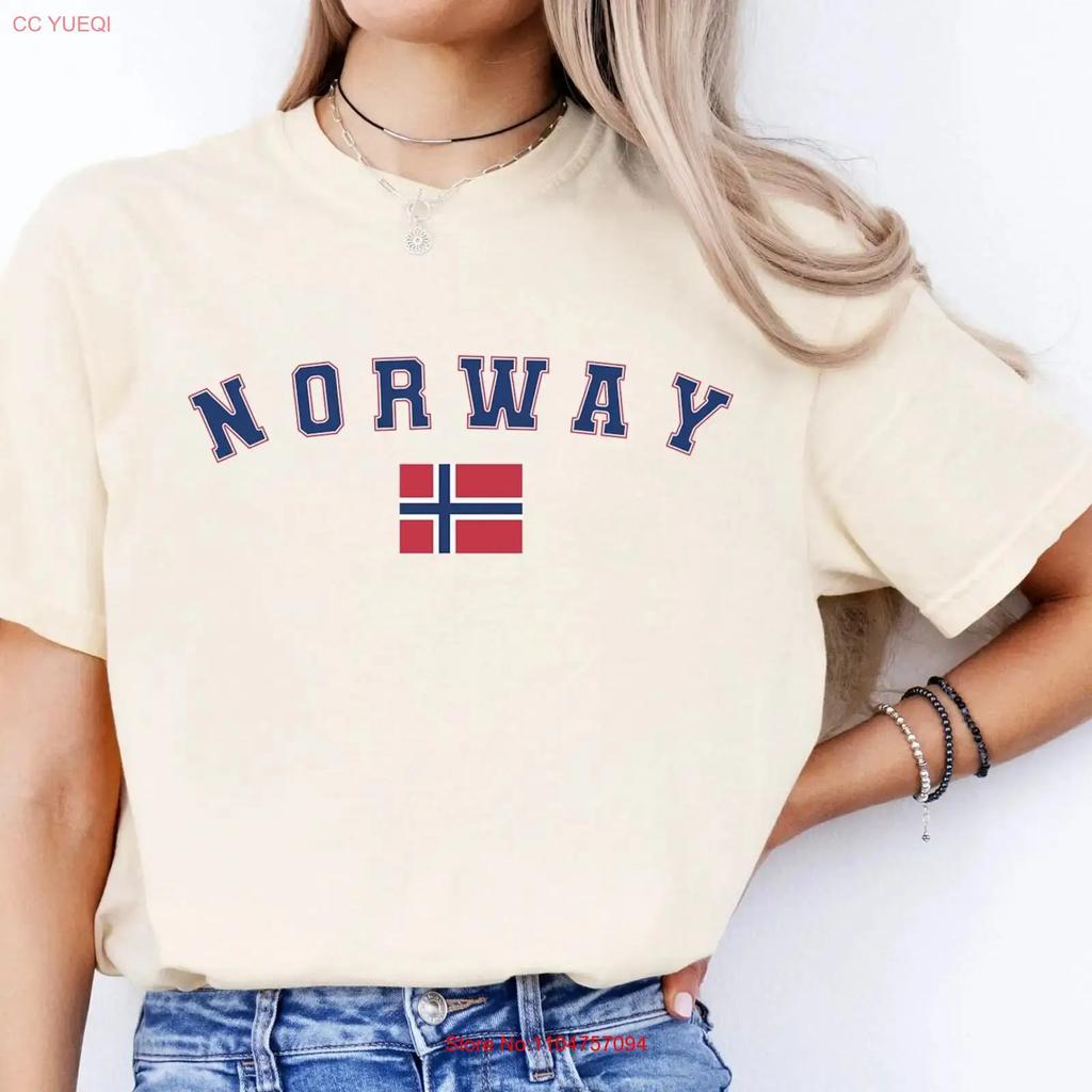 Norway T Shirt Scandinavia Top For Her Flag Pullover Travel Souvenir Norwegian Pride Vintage Comfortable Stylish