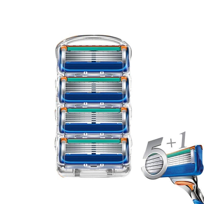 4 шт./лот бритвенные лезвия для мужчин, острая бритва, пятислойное лезвие для бритвы