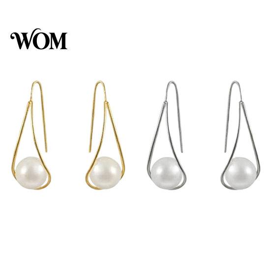 Charming Women Earrings 1 Pair Lightweight Faux Pearl Dangle for Women, Bright And Comfortable Teardrop Drop Hoop Earrings, Wedding Jewelry Gifts Fine
