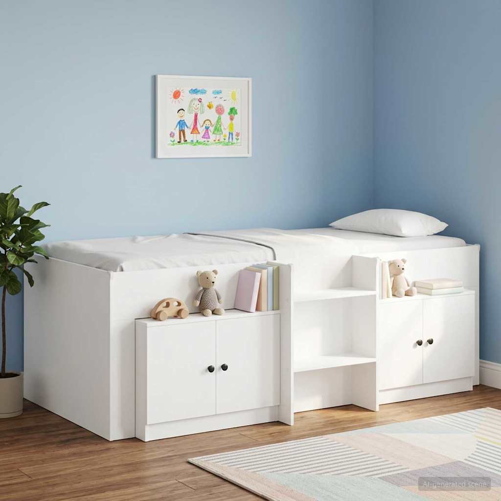 Under Bed Storage Cabinets for Loft Beds 2 pcs White 66 x 35 x 48 cm