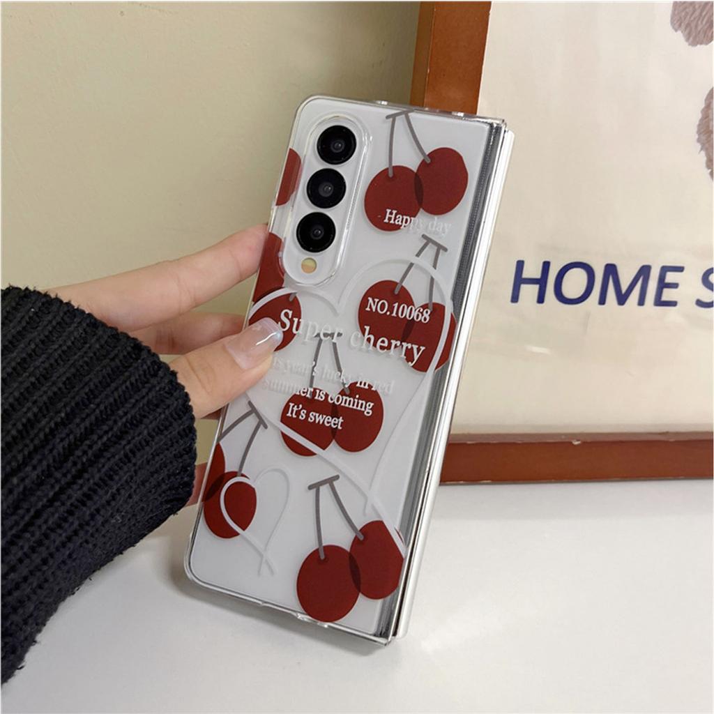 Прозрачный жесткий чехол для Samsung Galaxy Z Fold 3 4 Galaxy Z Filp3 4 Clear Love Heart, чехол для телефона, милый противоударный чехол для женщин