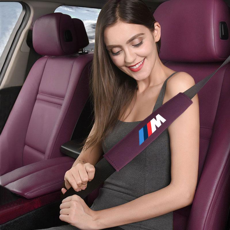 MZFK7 Автомобильная накладка на плечо Подушка Накладка на ремень безопасности Автомобильная накладка Для BMW M Power X1 e84 X3 f25 X5 e53 x6 e71 ix3 i3 320i 330d M4 1 3 5 Серии
