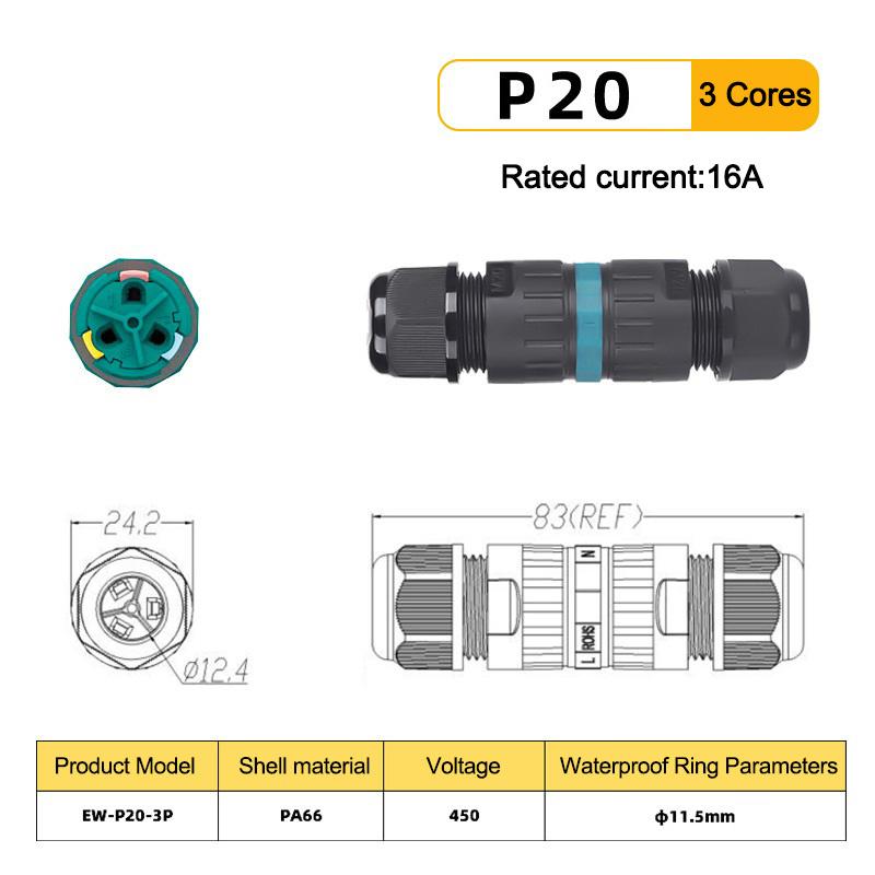 Ip68 Waterproof Electrical Cable Connector Wire Connector Waterproof Ip68 External Electrical Electrical Cable