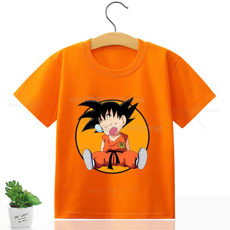 Dragons Ball Boy T Shirt Cartoon Summer Baby Clothes Son Goku Kids Tee Shirt Anime Printed Tops Short Sleeve Children Tees Gift