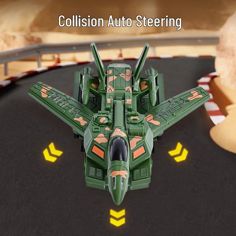 Transformable Tank Fighter Airplane Toy with Lights & Music for Kids