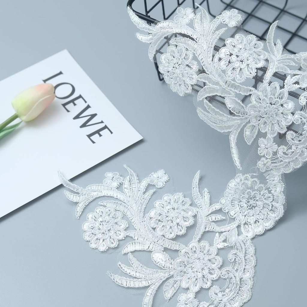 Transparent Sheet Flower Car Bone Lace Lace Clothing Hem Decorative Lace 21Cm