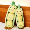 Smiley Pea Pod Plush Toy Children Soothing Doll Creative Home Decoration Vegetable Doll Ground Marketing Gifts