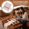 Weaving Kit Beginner Weaving Crafting Kit Reusable Yarn Knitting Tools Lightweight Hand-Knit Machine For Beginners Adults Kids