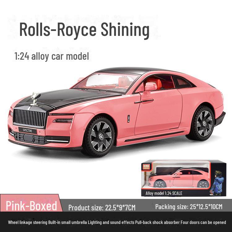 Xinao 1/24 Rolls-Royce Alloy Toy Car with Pull-Back Action, Light, and Sound Simulation.