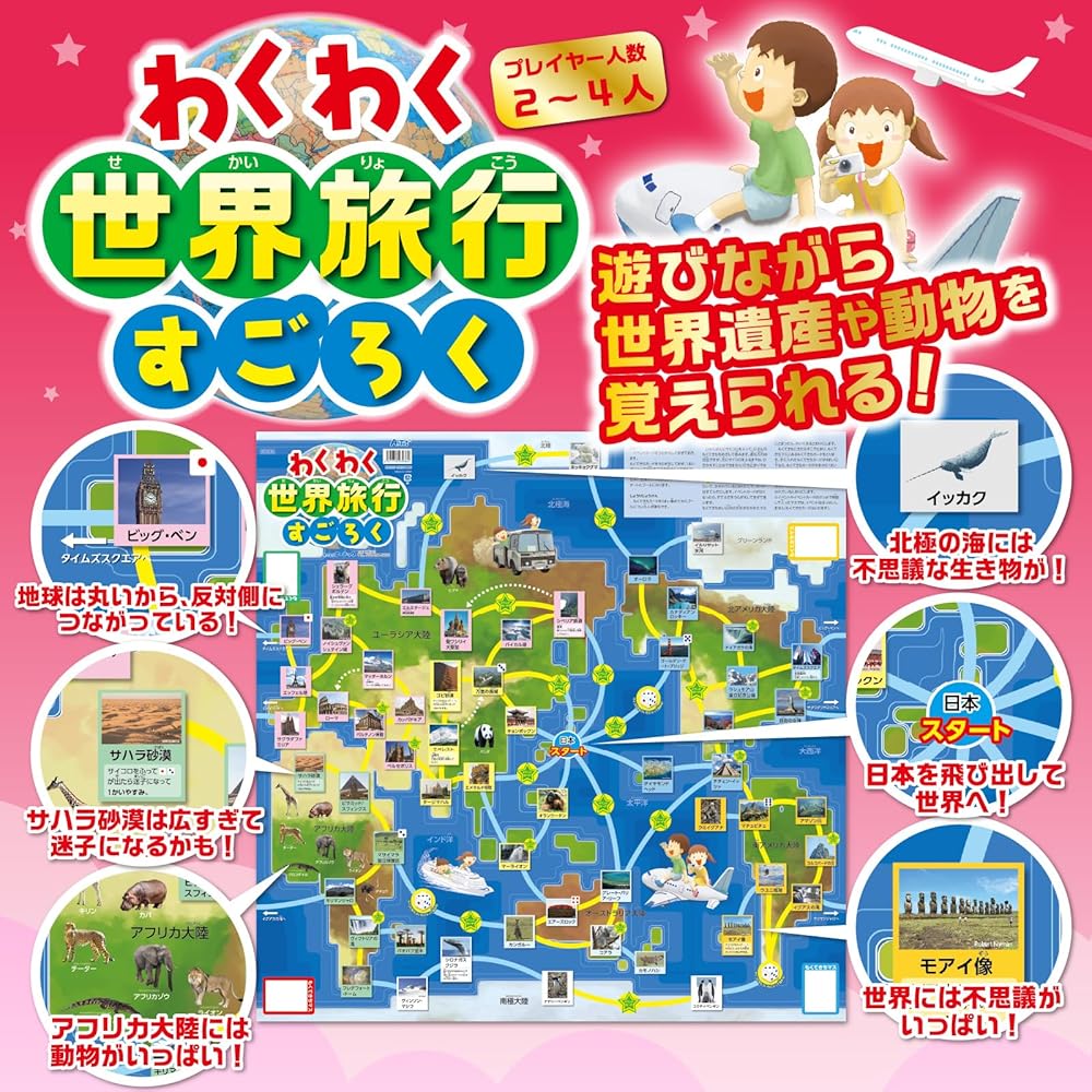 Настольная игра Artec World Travel Образовательная игрушка для детей Изучение географии 3036