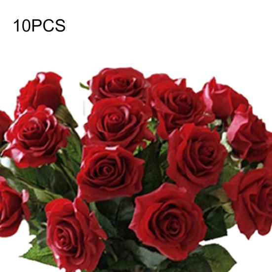 10 шт. искусственные латексные розы цветы Свадебная вечеринка офисный стол букет домашний декор