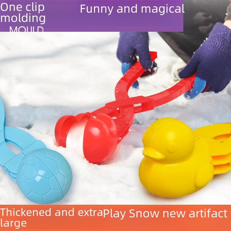 Детская игрушка-зажим «Утка-снежок» — инструмент для игры в снег на открытом воздухе