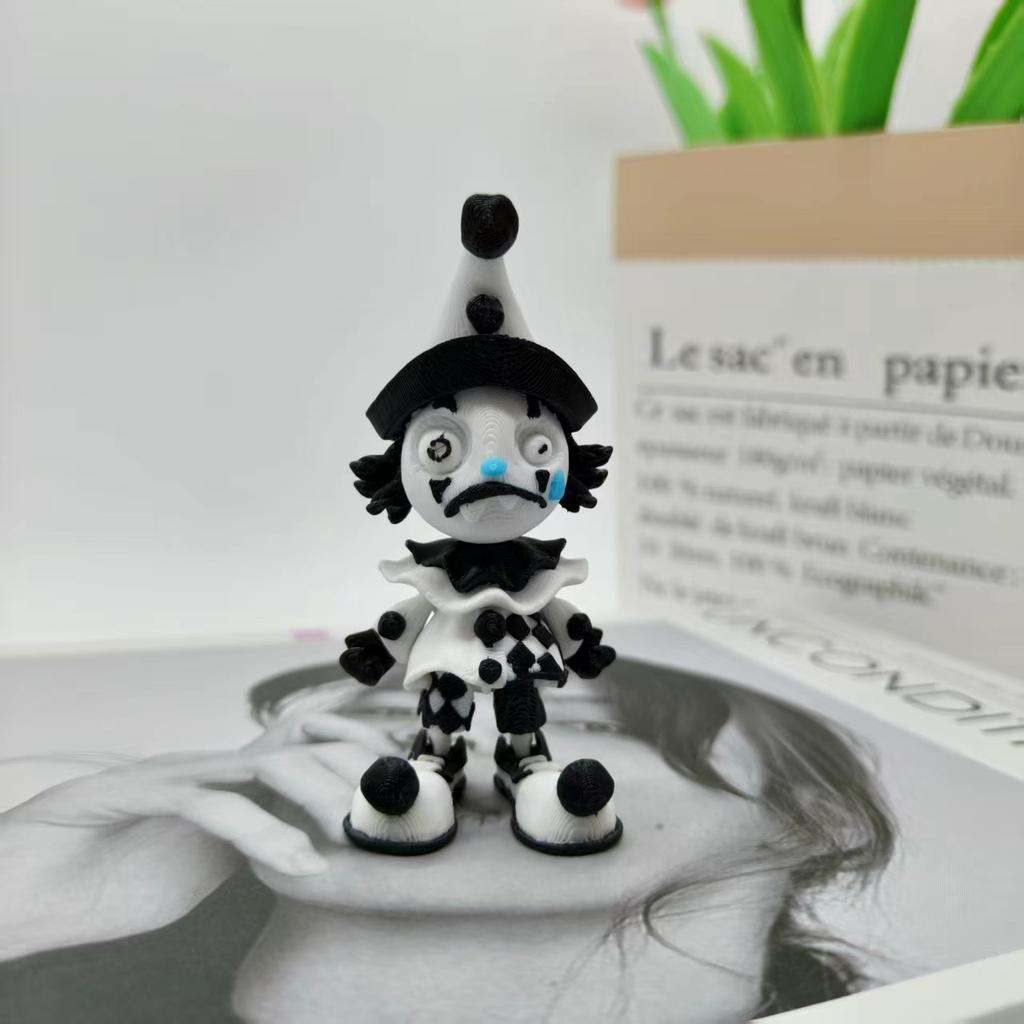 3D-печать Хэллоуинская Ночь Ужасающий Клоун, Новое Креативное Украшение Черно-Белый Клоун Сцена Ужаса Настольное Украшение