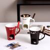 Creative Chocolate Mugs with Forks, Candle Mugs, Coffee Cup, Heatable Ceramic Cups, Cheese Melting Utensils,