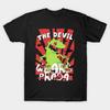 Мужская черная футболка с принтом Дьявол носит Prada: Хлопковая футболка с принтом Reptar на бумаге для трансферной печати без вырезания